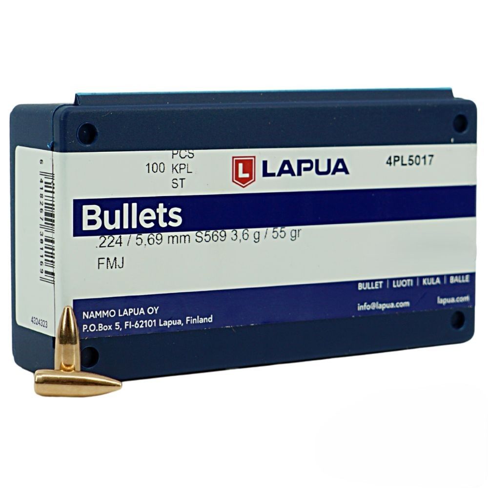 KROGLE LAPUA .223/.224/5,69 mm  FMJ  S 569 / 55 GR