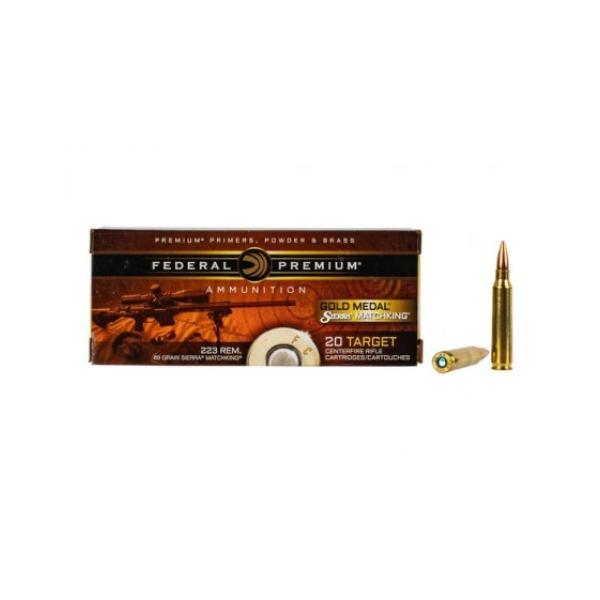 NABOJ FEDERAL GOLD MEDAL .223 REM. 69 Gr SIERRA MATCH KING BT HP